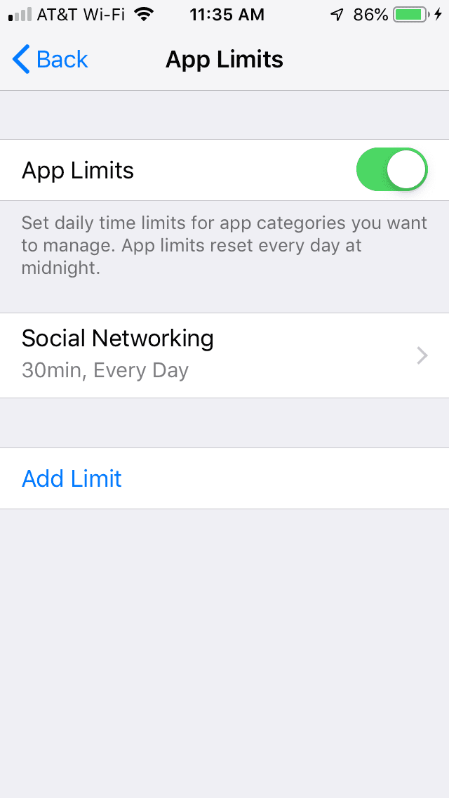 App Limits